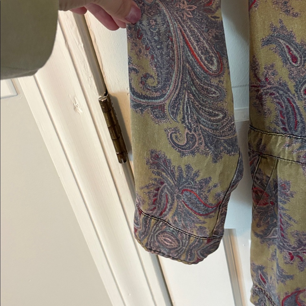 Pam & Gela Paisley Romper | Utility Style | Long Sleeve | Boho Chic - Picture 4 of 7